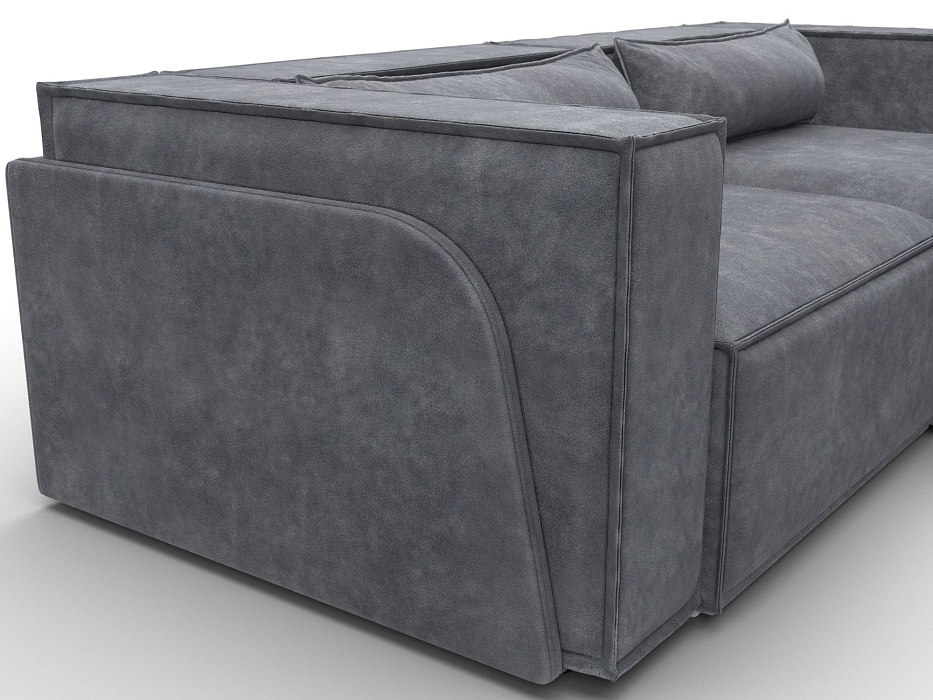 Диван угловой Лига-061 угол правый (brut 16 темно-серый)