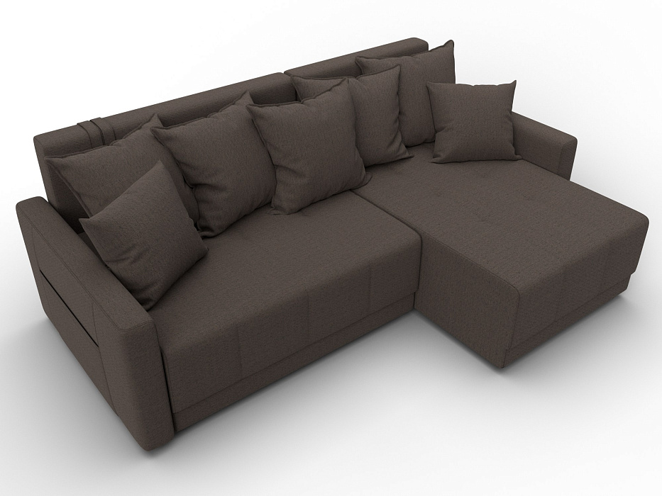Диван угловой Лига-125 угол универсальный (амур 05 коричневый)