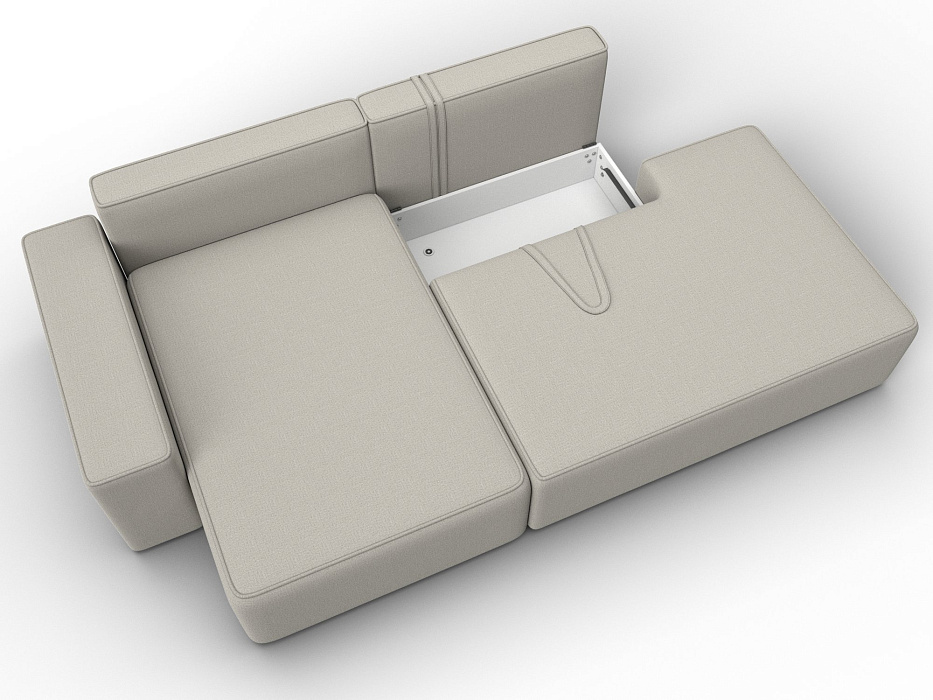 Диван угловой Лига-079 угол левый (амур 02 бежевый)