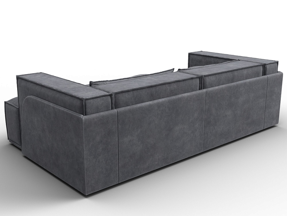 Диван угловой Лига-061 угол правый (brut 16 темно-серый)