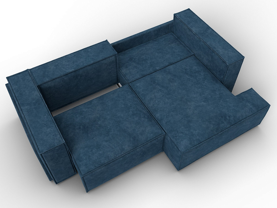 Диван угловой Лига-061 угол правый (brut 11 синий)