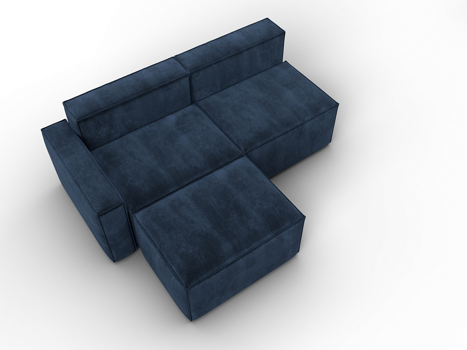 Диван угловой модульный Лига-063 угол левый (tower 13 синий)