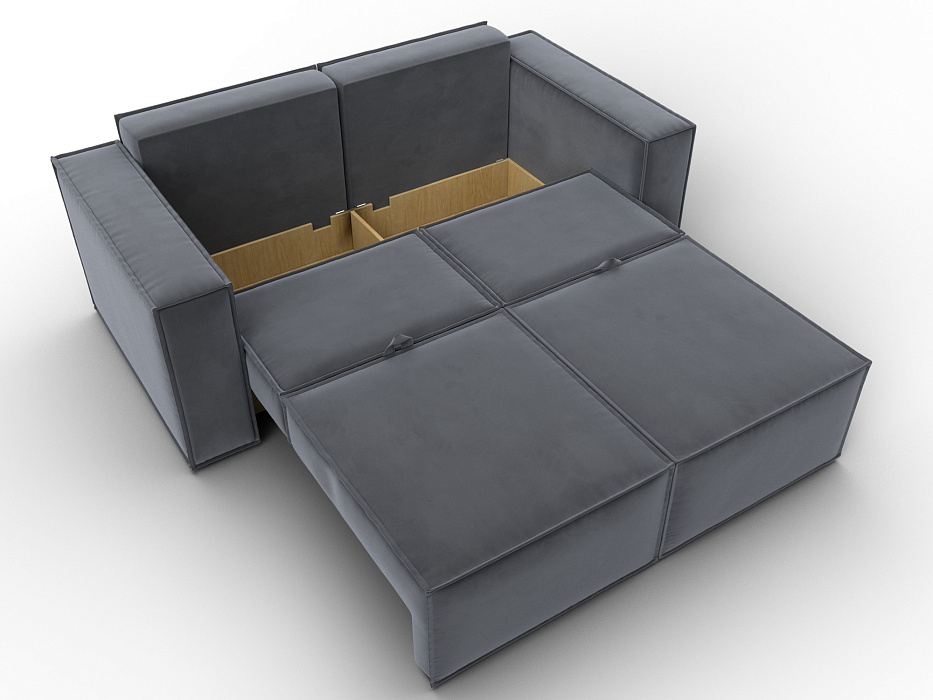 Диван прямой Куба мини (серый)