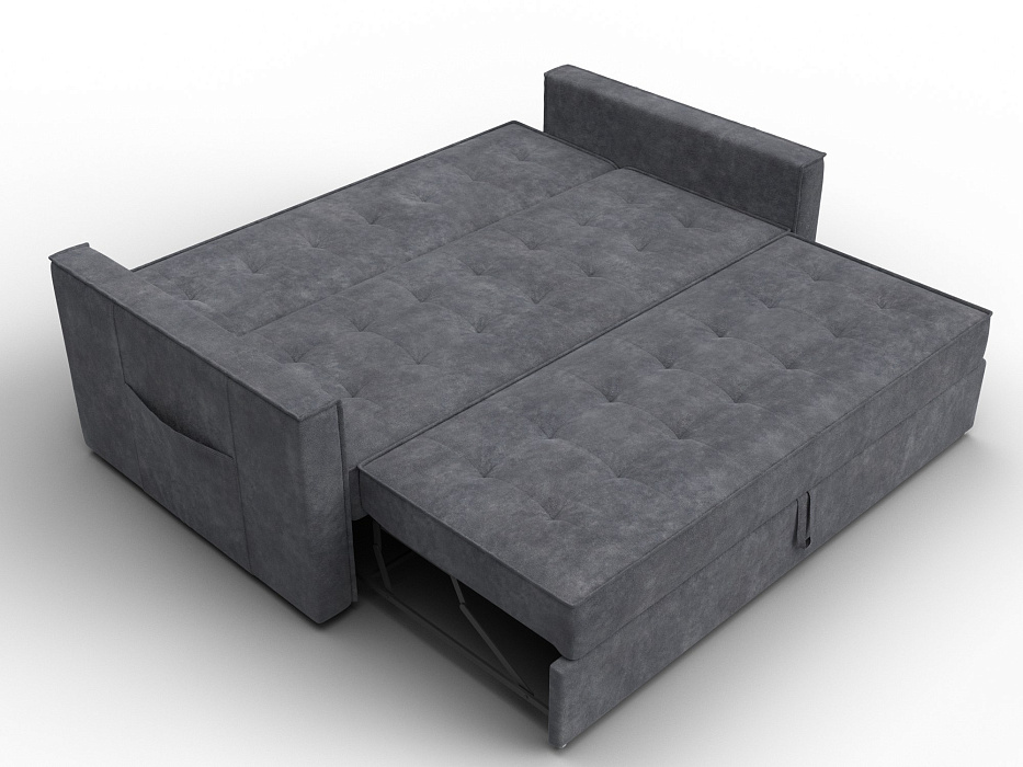 Диван прямой Лига-104 (160) (brut 16 темно-серый)