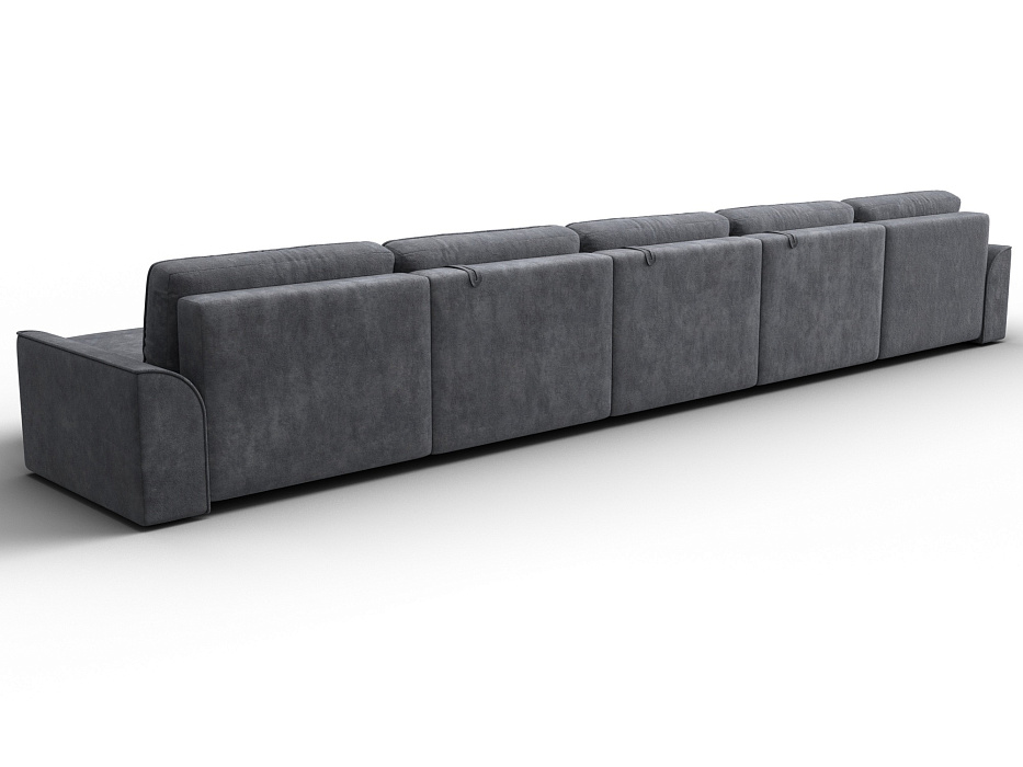 Диван П-образный Лига-048 НПБ МегаЛонг (brut 16 темно-серый)