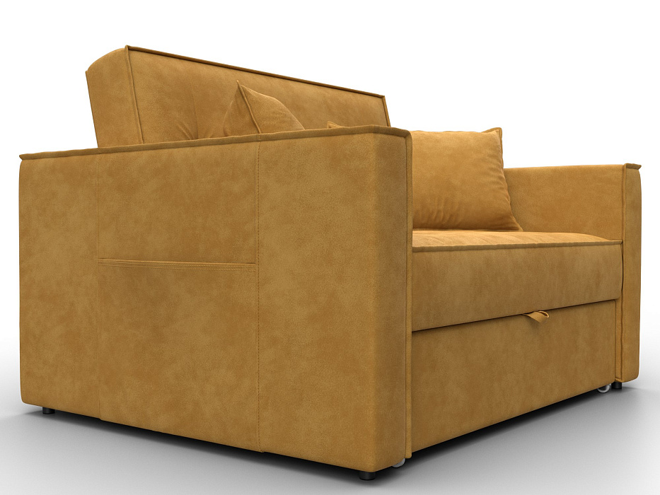 Диван прямой Лига-104 (140) (brut 10 желтый)