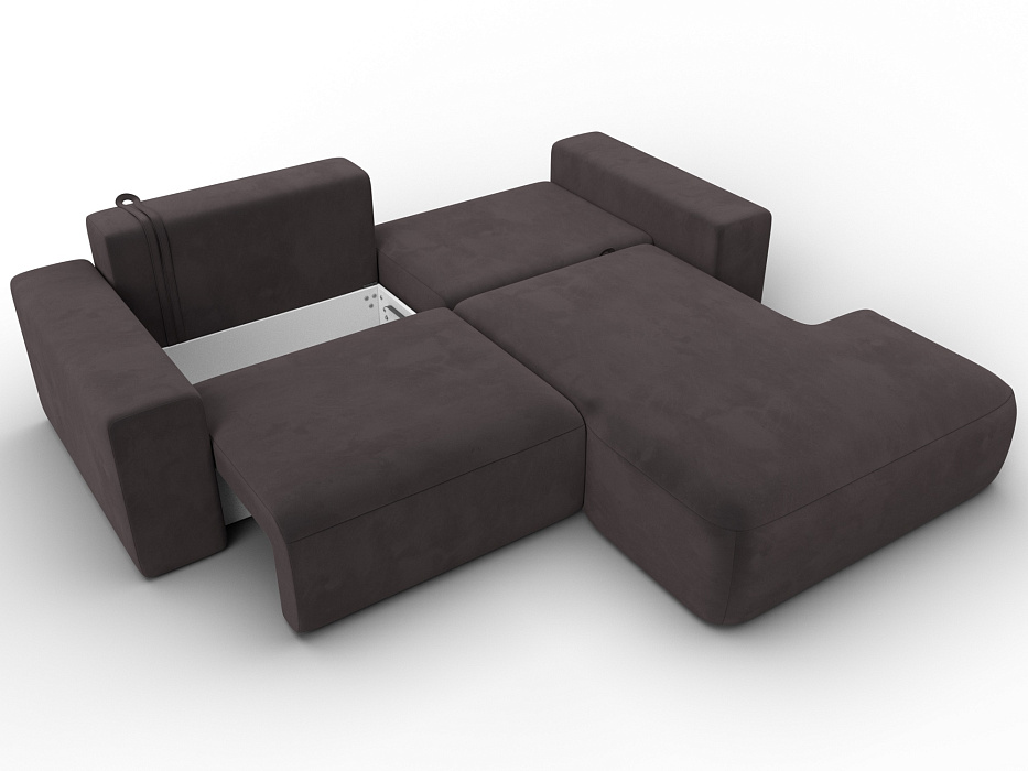 Диван угловой Лига-036 НПБ Классик правый угол (seven 727 коричневый)