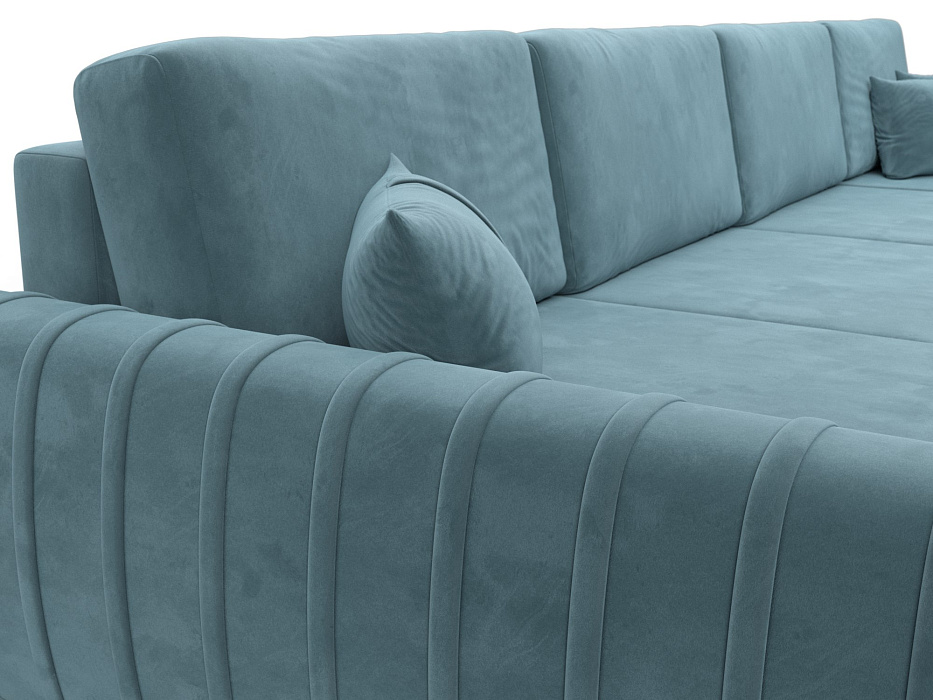 Диван П-образный Лига-057 НПБ Лонг (seven 113 бирюзовый)