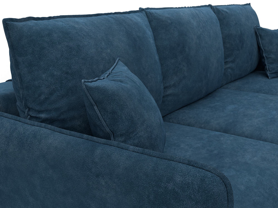 Диван угловой Лига-064 НПБ угол универсальный (brut 11 синий)