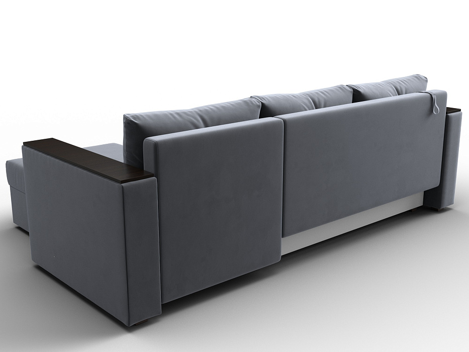 Диван угловой Атланта без стола универсальный угол (seven 17 серый)