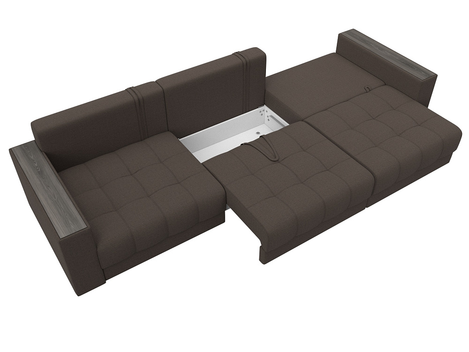 Диван прямой с декором Лига-049 НПБ Лонг (амур 05 коричневый) Диван прямой с декором Лига-049 НПБ Лонг (амур 05 коричневый)