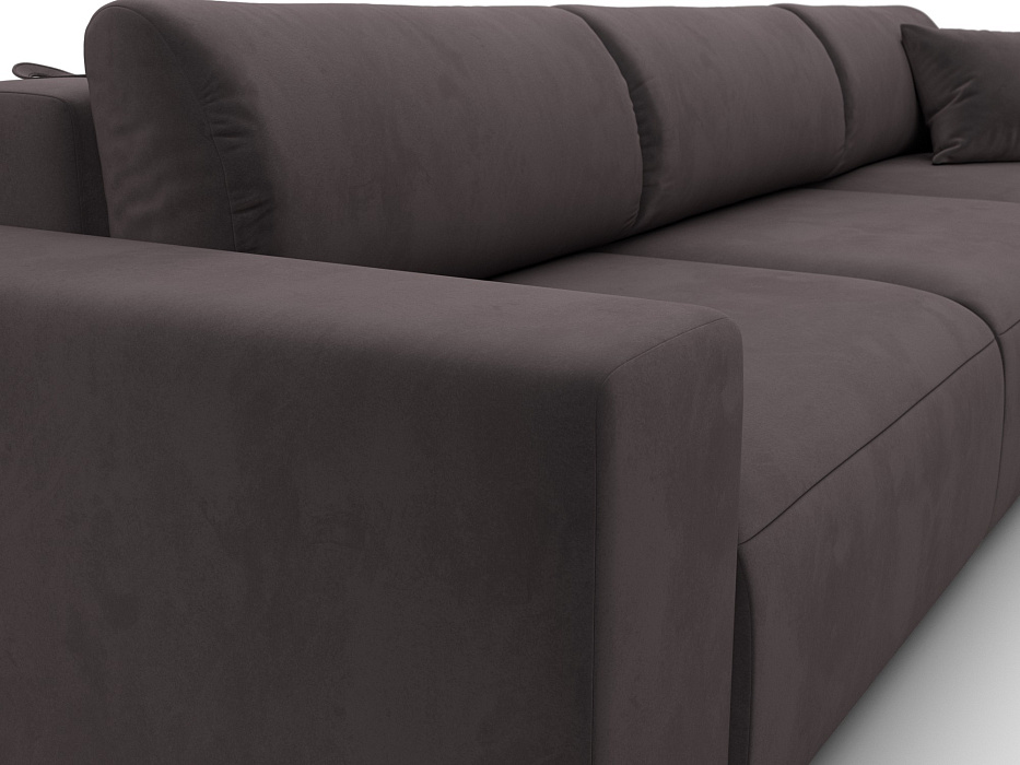 Диван угловой Лига-036 НПБ Классик Лонг правый угол (seven 727 коричневый)