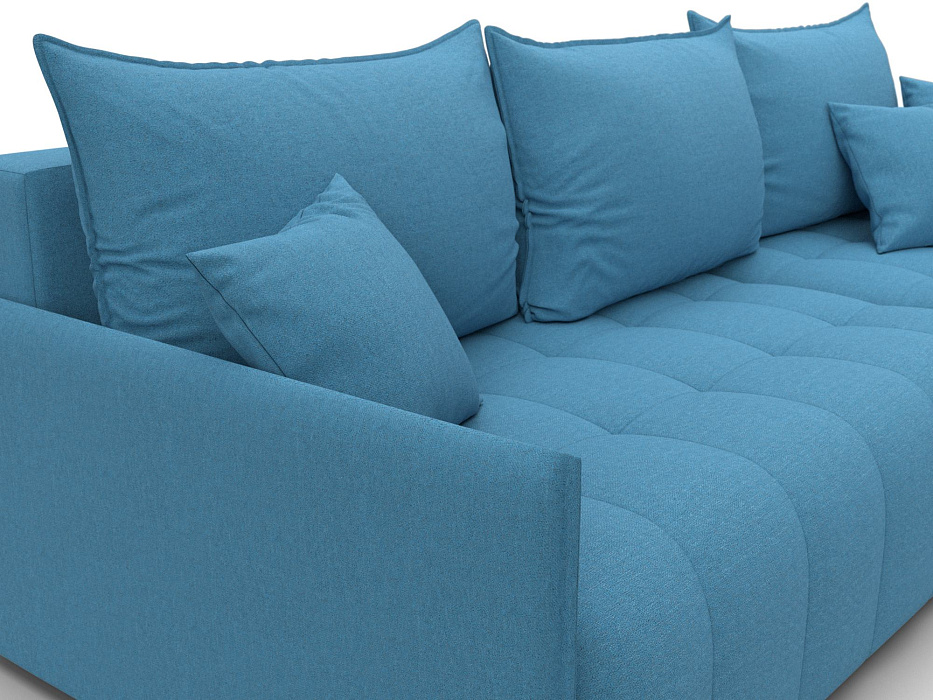 Диван угловой Лига-054 НПБ угол универсальный (амур 10 голубой)