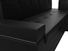 Кухонный угловой диван Деметра правый угол (черный цвет)