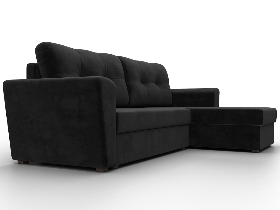 Диван угловой Амстердам Лайт правый угол (seven 35 черный)