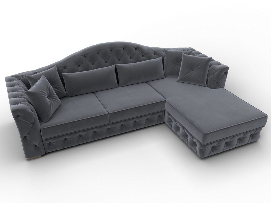 Диван угловой Артис правый угол (seven 17 серый)