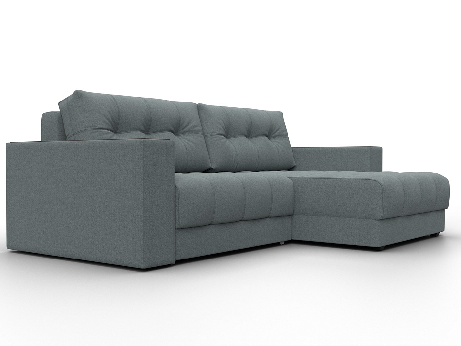 Диван угловой с декором Лига-049 НПБ (амур 07 серый)