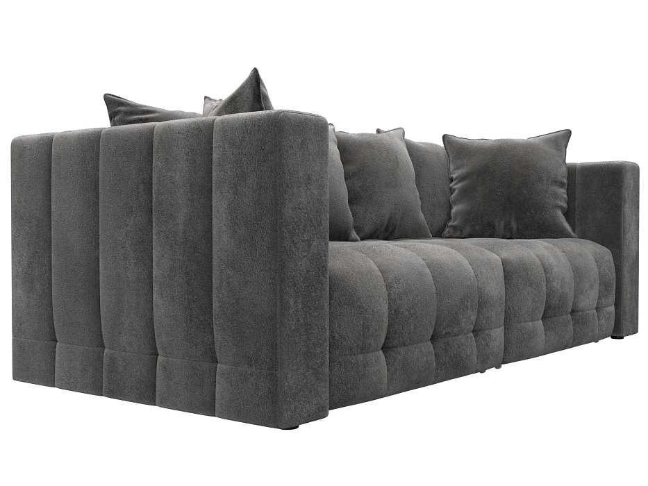 Диван прямой Лига-052 НПБ (tower 10 серый)