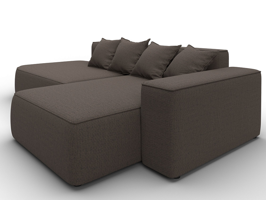 Диван угловой Лига-065 угол правый (амур 05 коричневый)