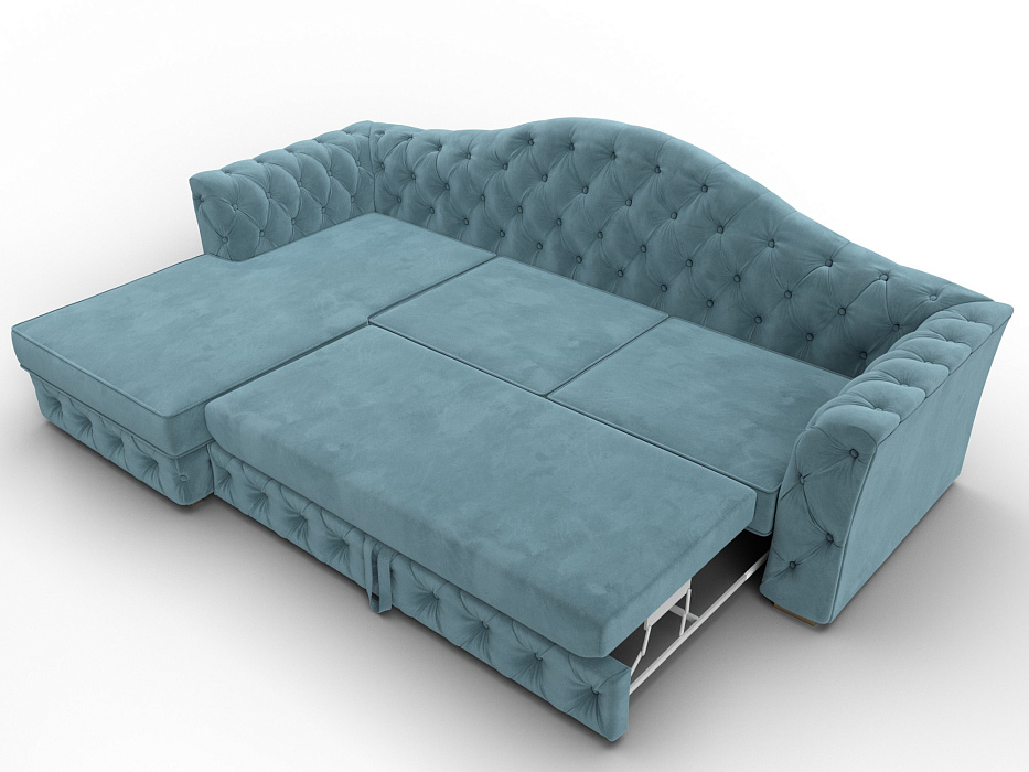 Диван угловой Артис левый угол (seven 113 бирюзовый)