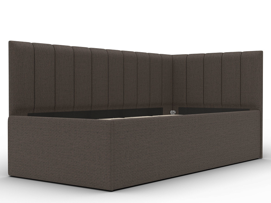 Кровать односпальная Лига-128 (90) (амур 05 коричневый)