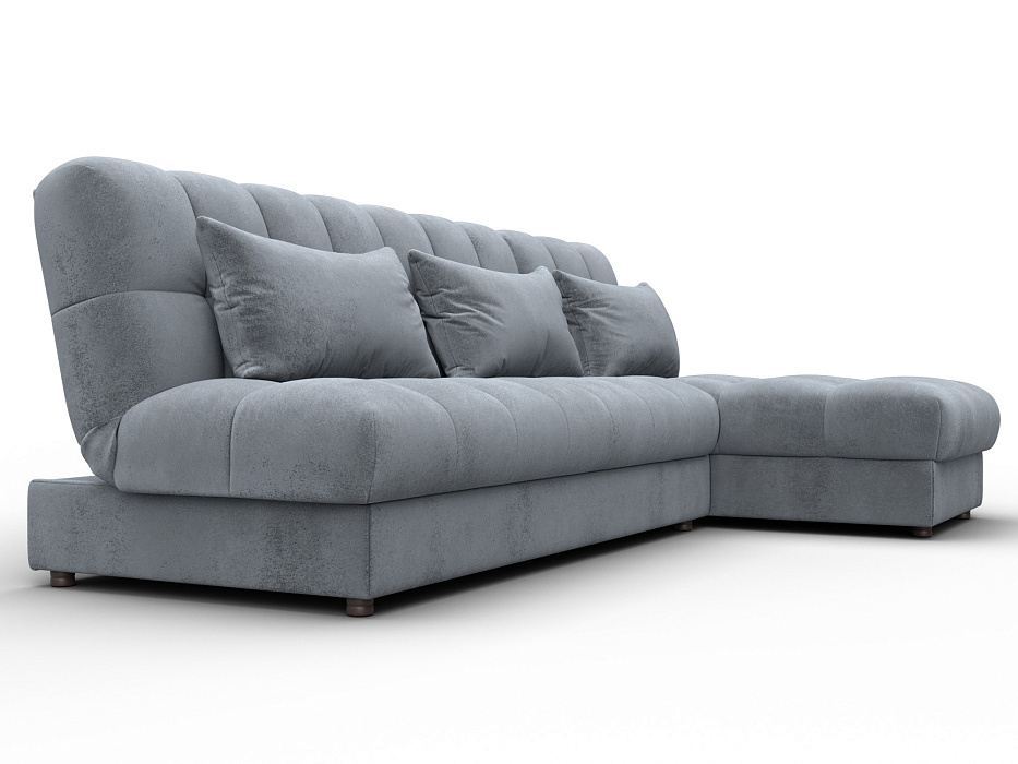 Диван угловой Лига-116 НПБ угол правый (tower 10 серый)