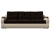 Прямой диван Меркурий еврокнижка (коричневый\бежевый цвет)
