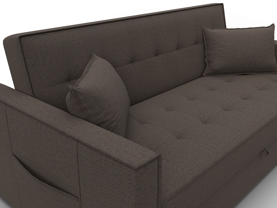 Диван прямой Лига-104 (160) (амур 05 коричневый)
