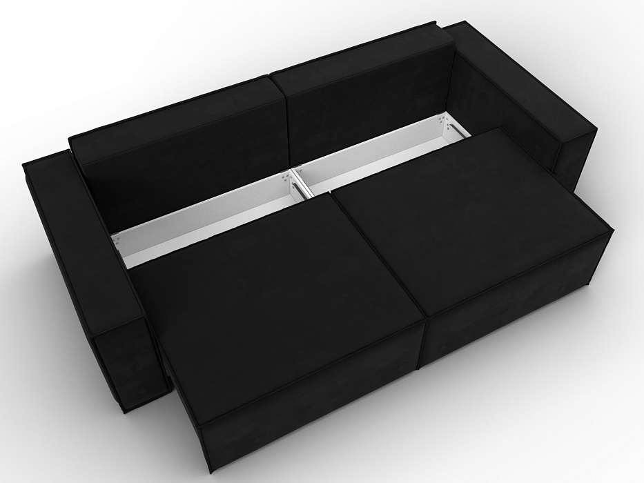 Диван прямой Куба (черный)