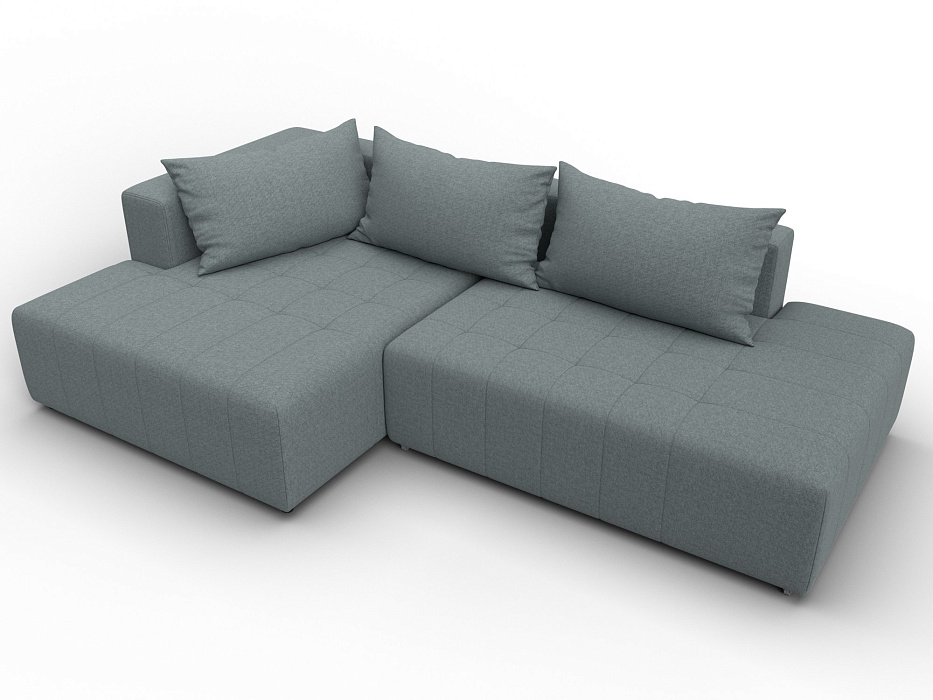 Диван угловой Лига-103 НПБ угол левый (амур 07 серый)