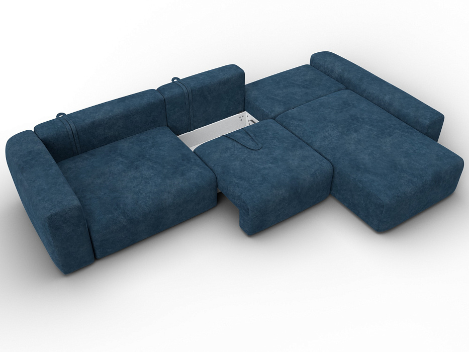 Диван угловой Лига-066 НПБ Лонг угол правый фото в интернет-магазине Лига Диванов