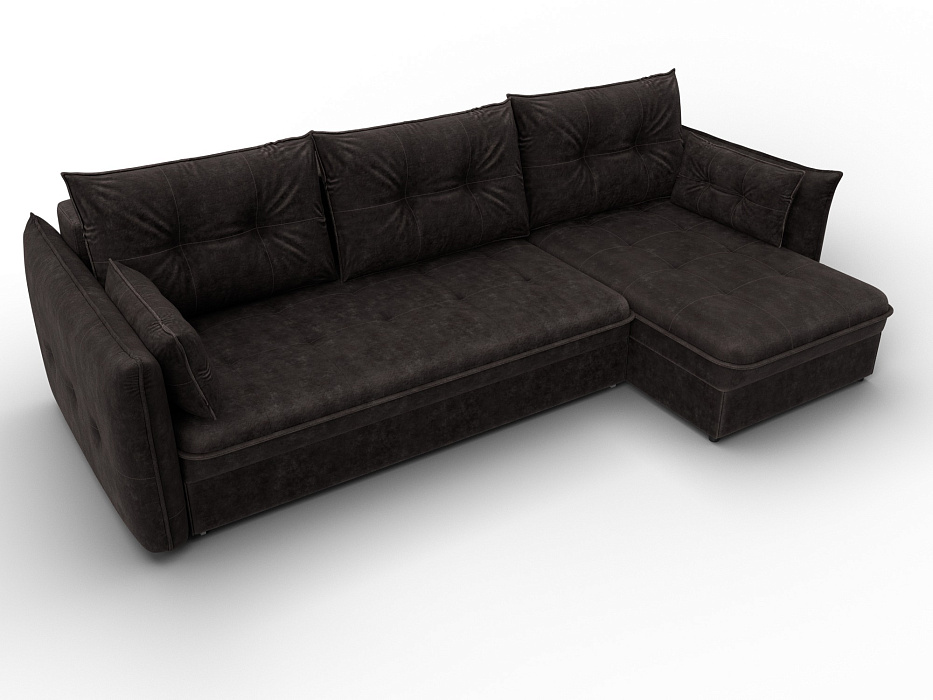 Диван угловой Лига-100 НПБ угол универсальный (brut 17 коричневый)