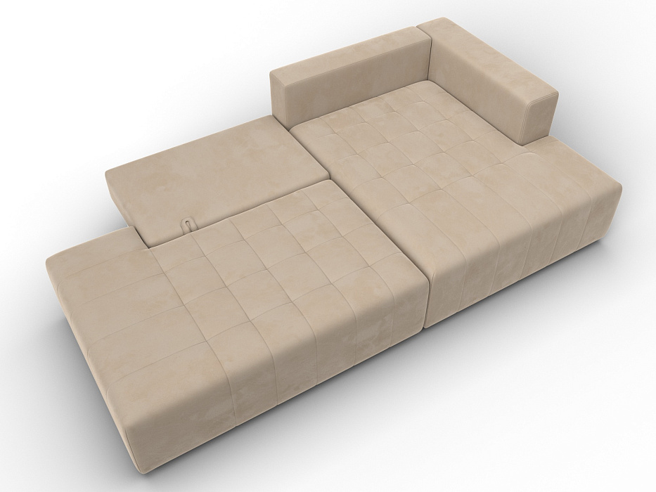 Диван угловой Лига-103 НПБ угол правый (seven 729 бежевый)