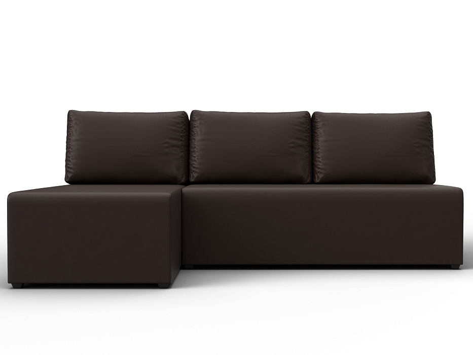 Диван угловой Поло левый угол (коричневый)