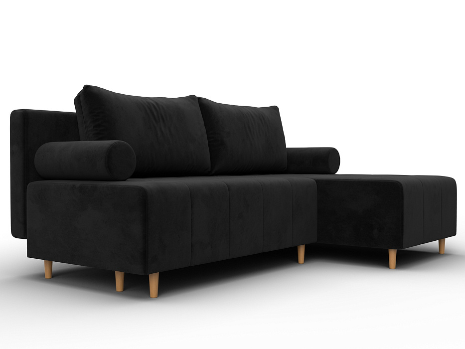 Диван угловой Лига-102 угол универсальный (seven 35 черный)