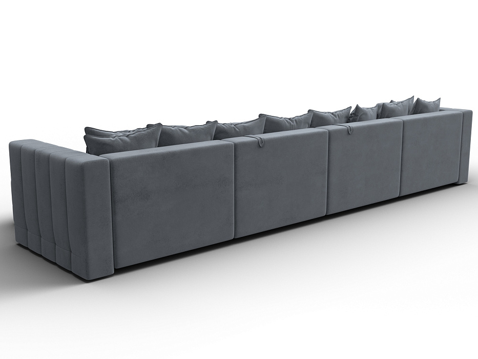 Диван П-образный Лига-052 НПБ Лонг (tower 10 серый)