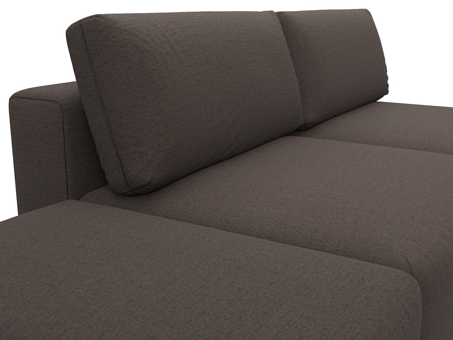 Диван прямой модульный с пуфом Лига-060 НПБ (амур 05 коричневый)