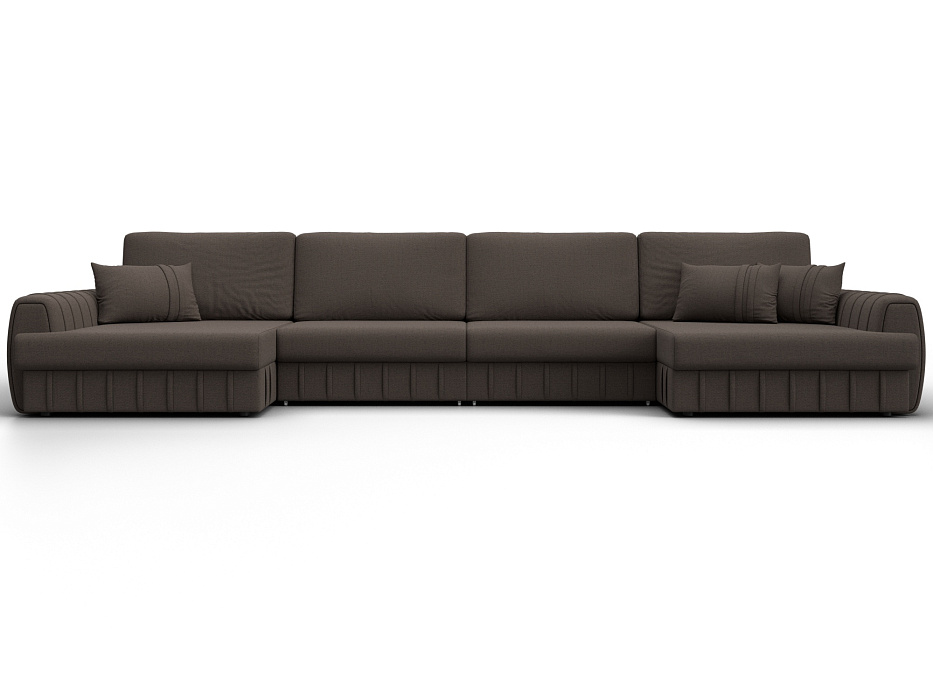 Диван П-образный Лига-057 НПБ Лонг (амур 05 коричневый)