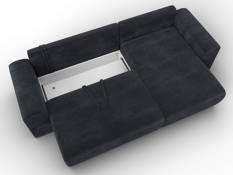 Диван угловой Лига-099 угол универсальный (tower 11 темно-серый)