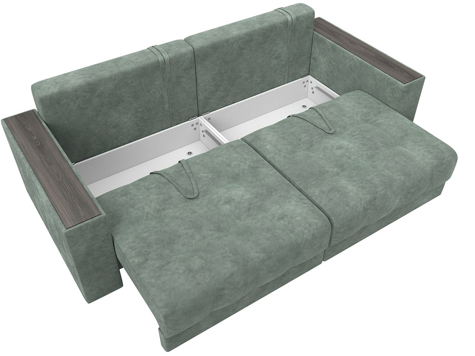 Диван прямой с декором Лига-049 НПБ (brut 08 зеленый) Диван прямой с декором Лига-049 НПБ (brut 08 зеленый)