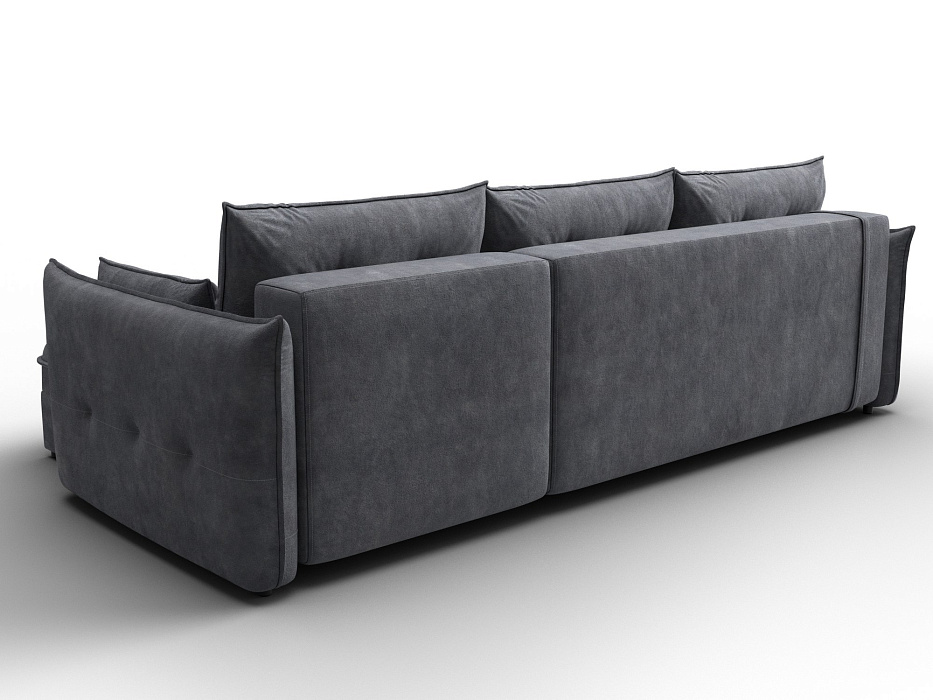 Диван угловой Лига-100 НПБ угол универсальный (brut 16 темно-серый)