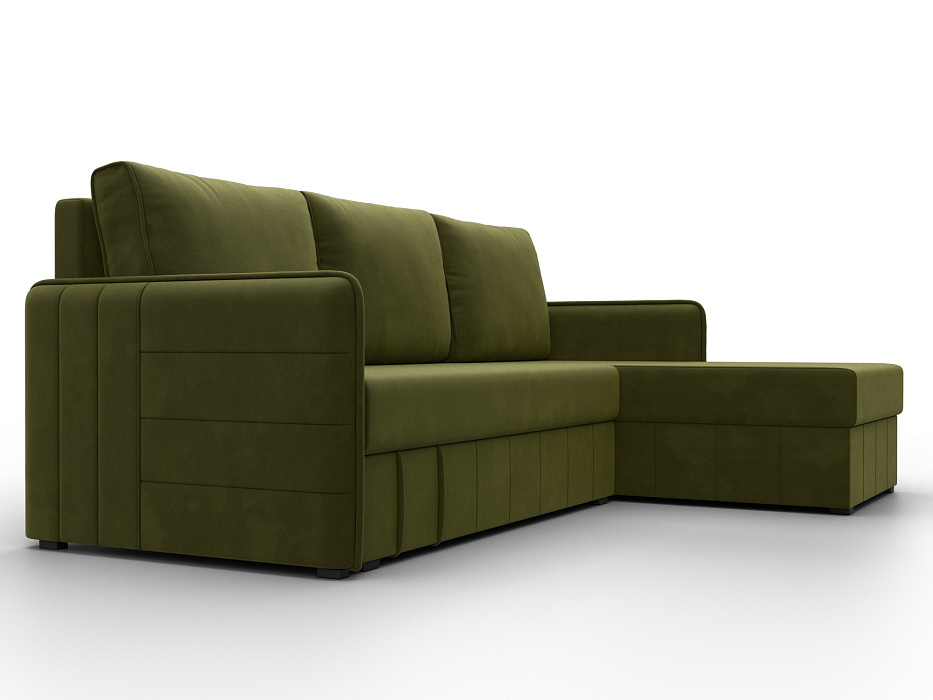 Диван угловой Слим угол универсальный (зеленый)