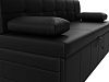 Кухонный прямой диван Лео (черный цвет)