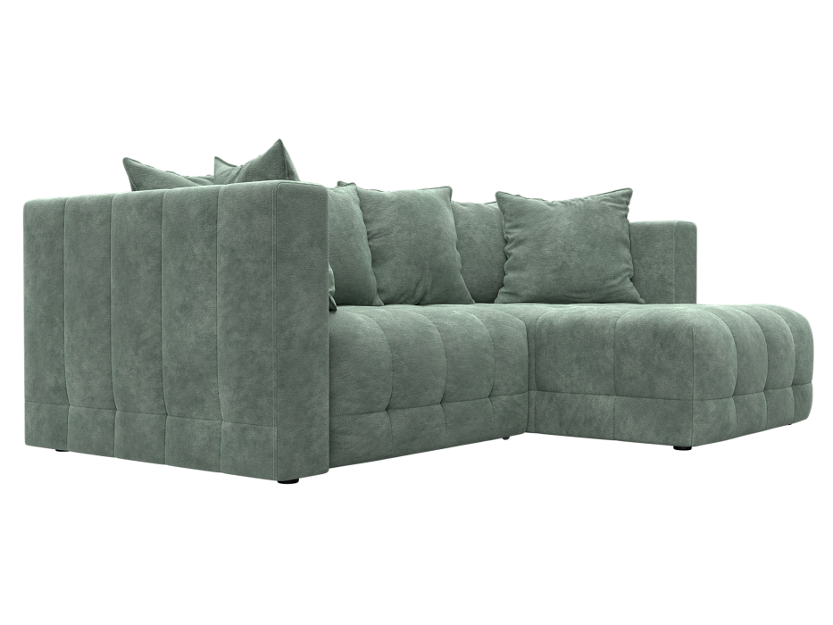 Диван угловой Лига-052 НПБ угол универсальный (brut 08 зеленый)