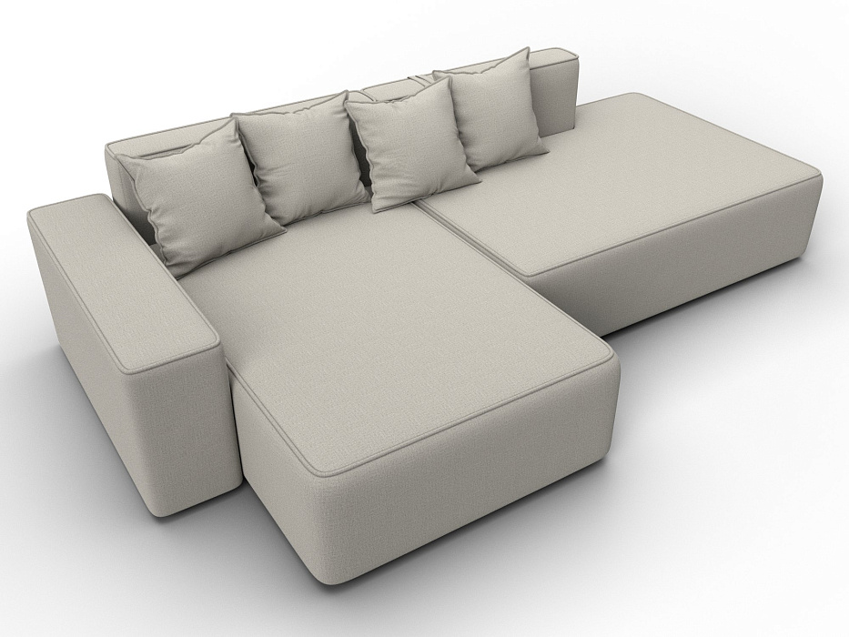 Диван угловой Лига-079 угол левый (амур 02 бежевый)