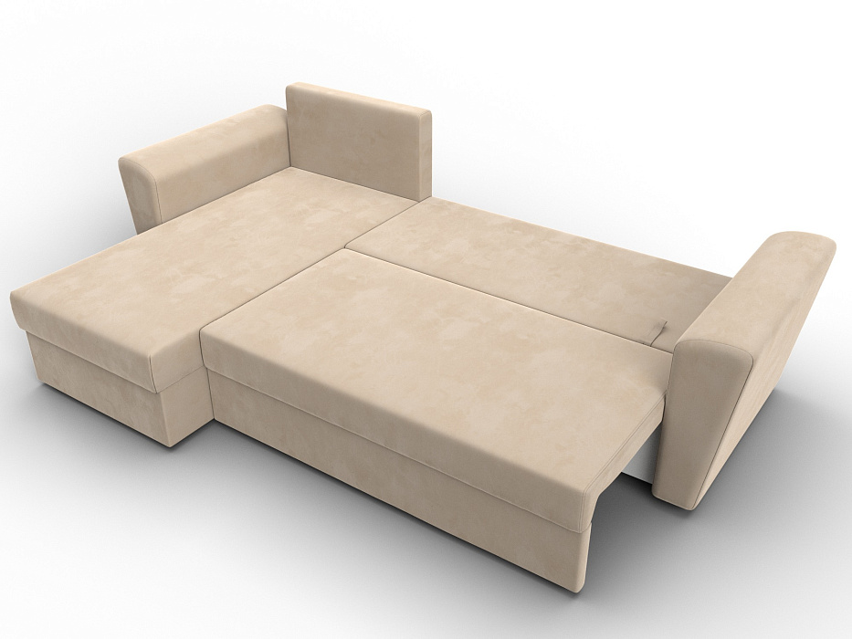 Диван угловой Амстердам Лайт левый угол (seven 729 бежевый)