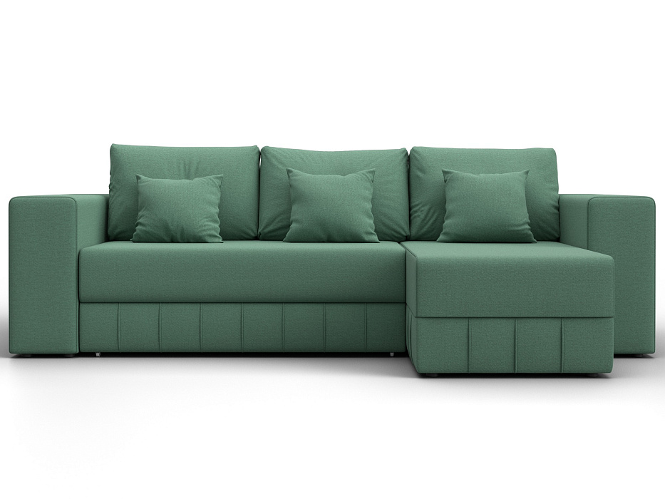 Диван угловой Лига-076 угол универсальный (амур 11 зеленый)