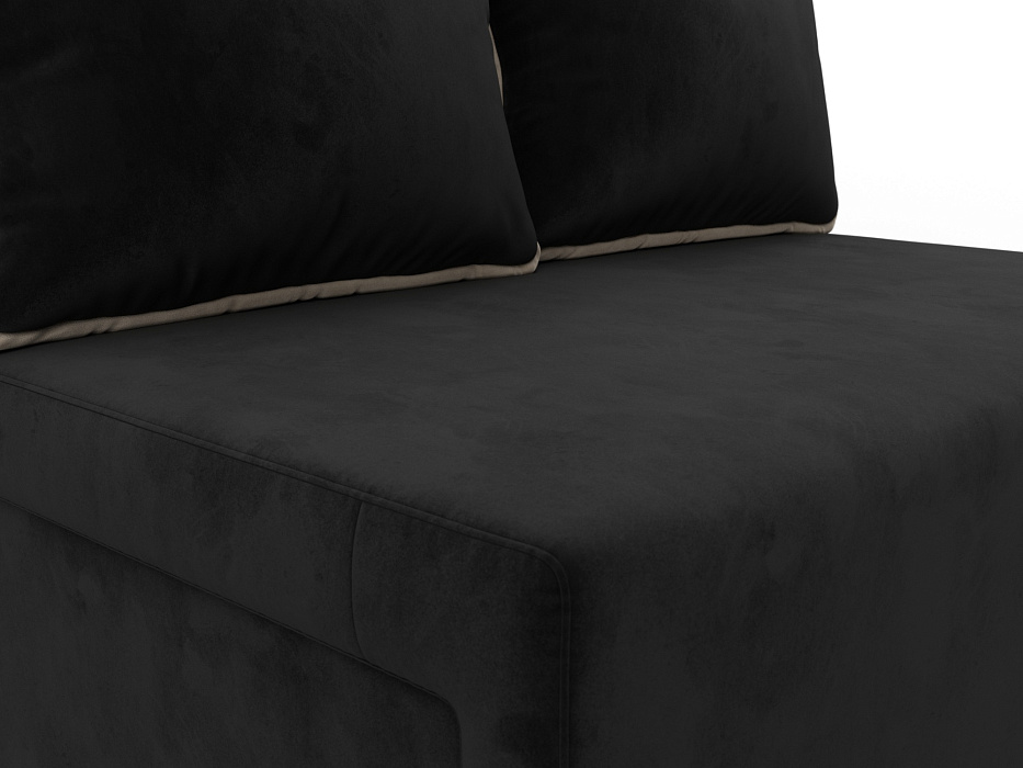 Диван прямой Лагуна (seven 35 черный;seven 729 бежевый)