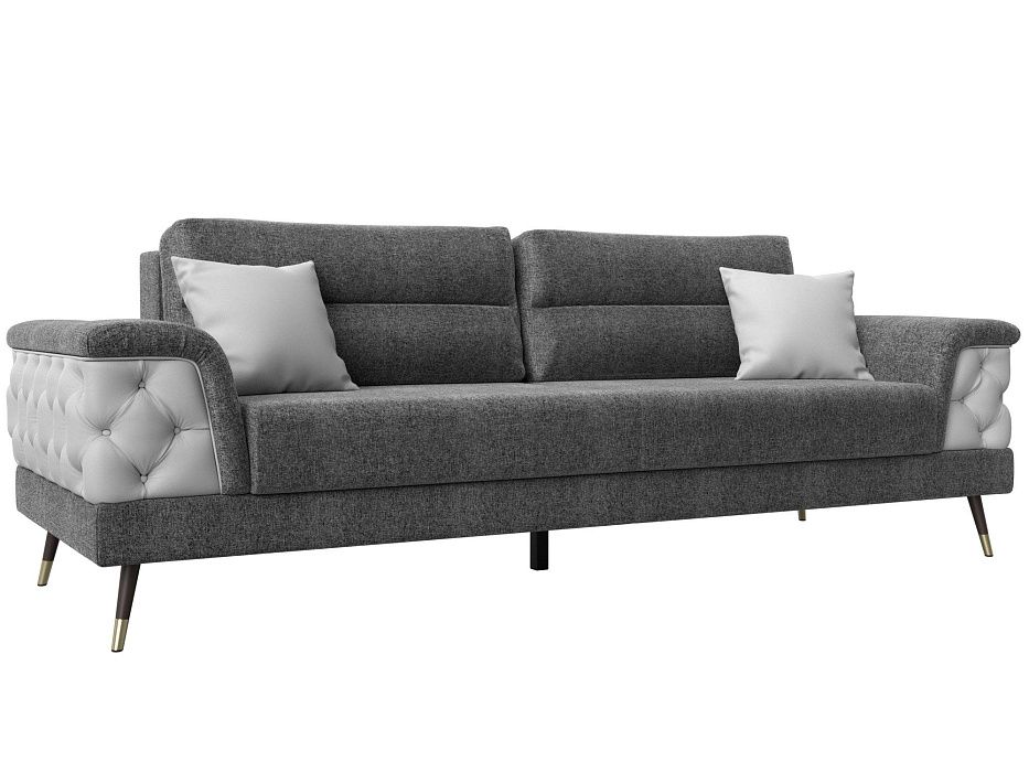 Прямой диван Лига-023 (серый\белый)