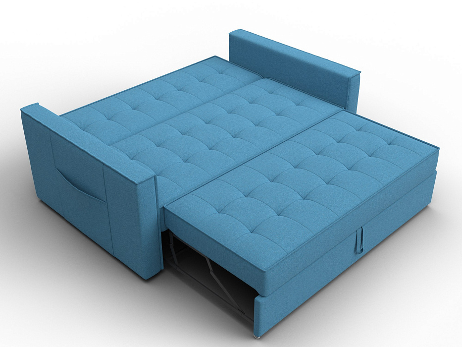 Диван прямой Лига-104 (140) (амур 10 голубой)